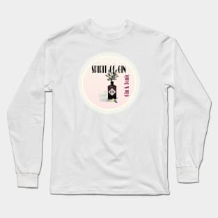 Pink Gin & Tonic Cocktail Illustration | For Gin Lovers Long Sleeve T-Shirt